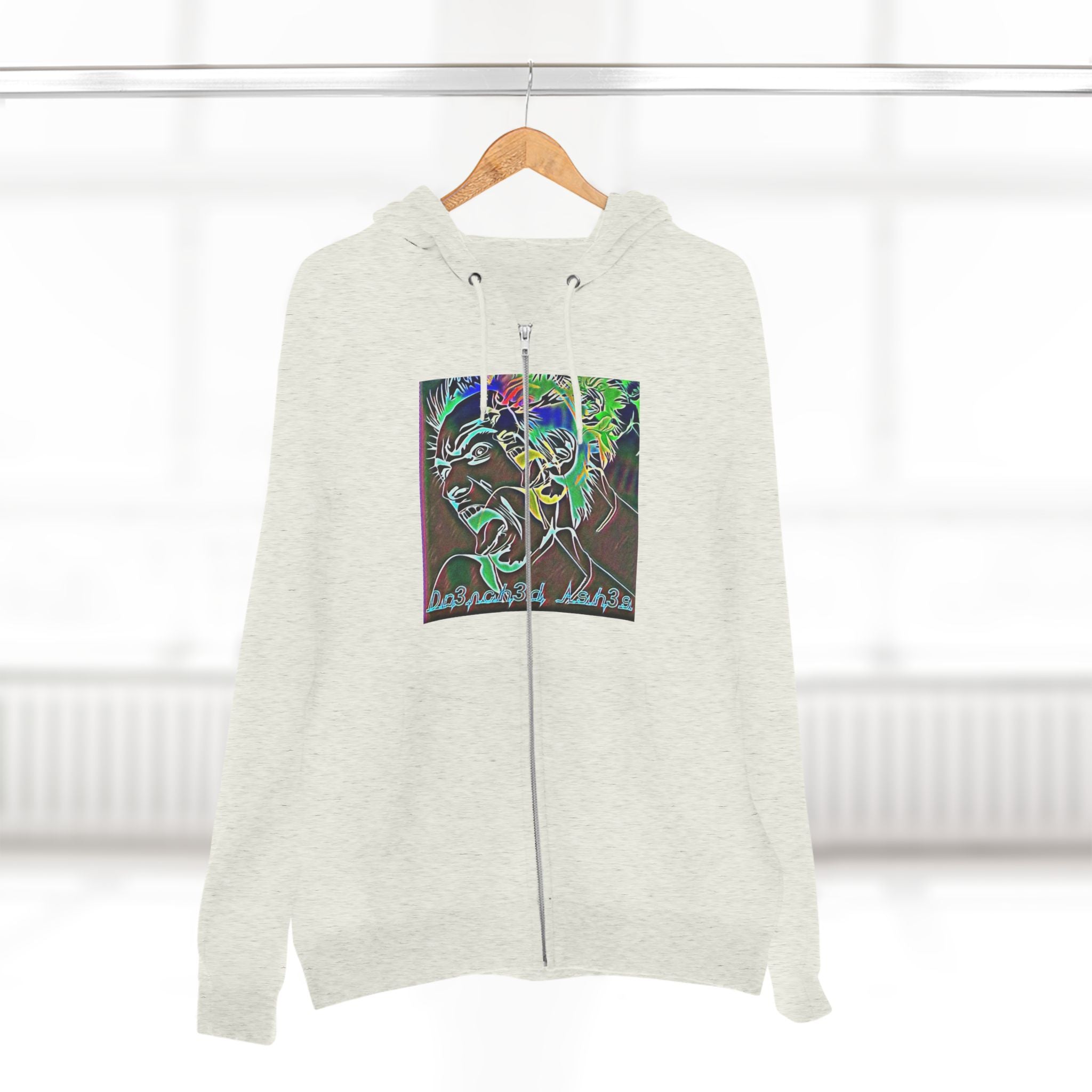Dr3nch3d ash3s unisex zip up hoodie