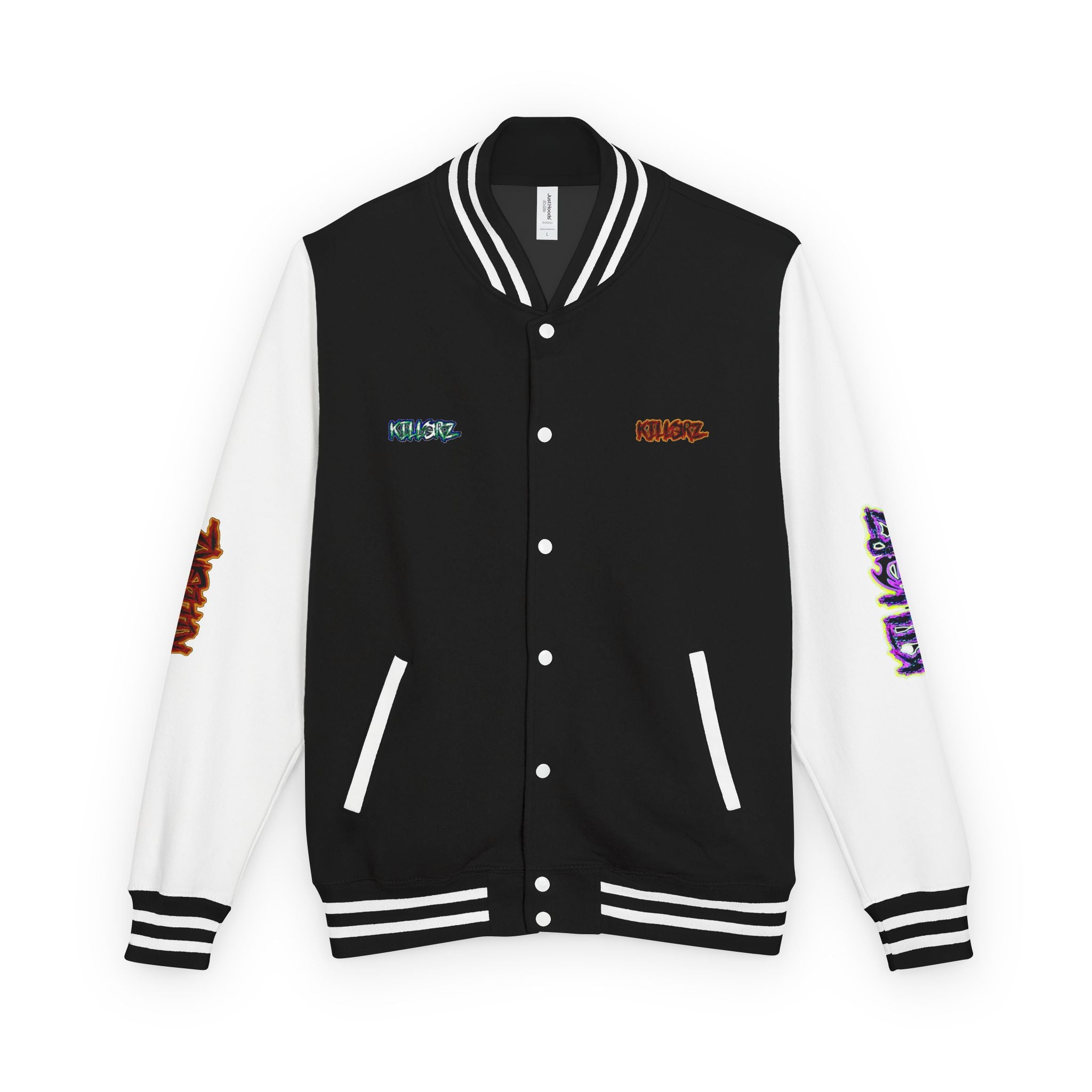 Cozy Heavy Knit Letterman Jacket, Varsity Coat, Retro Outerwear, College Apparel, Vintage Style Bomber