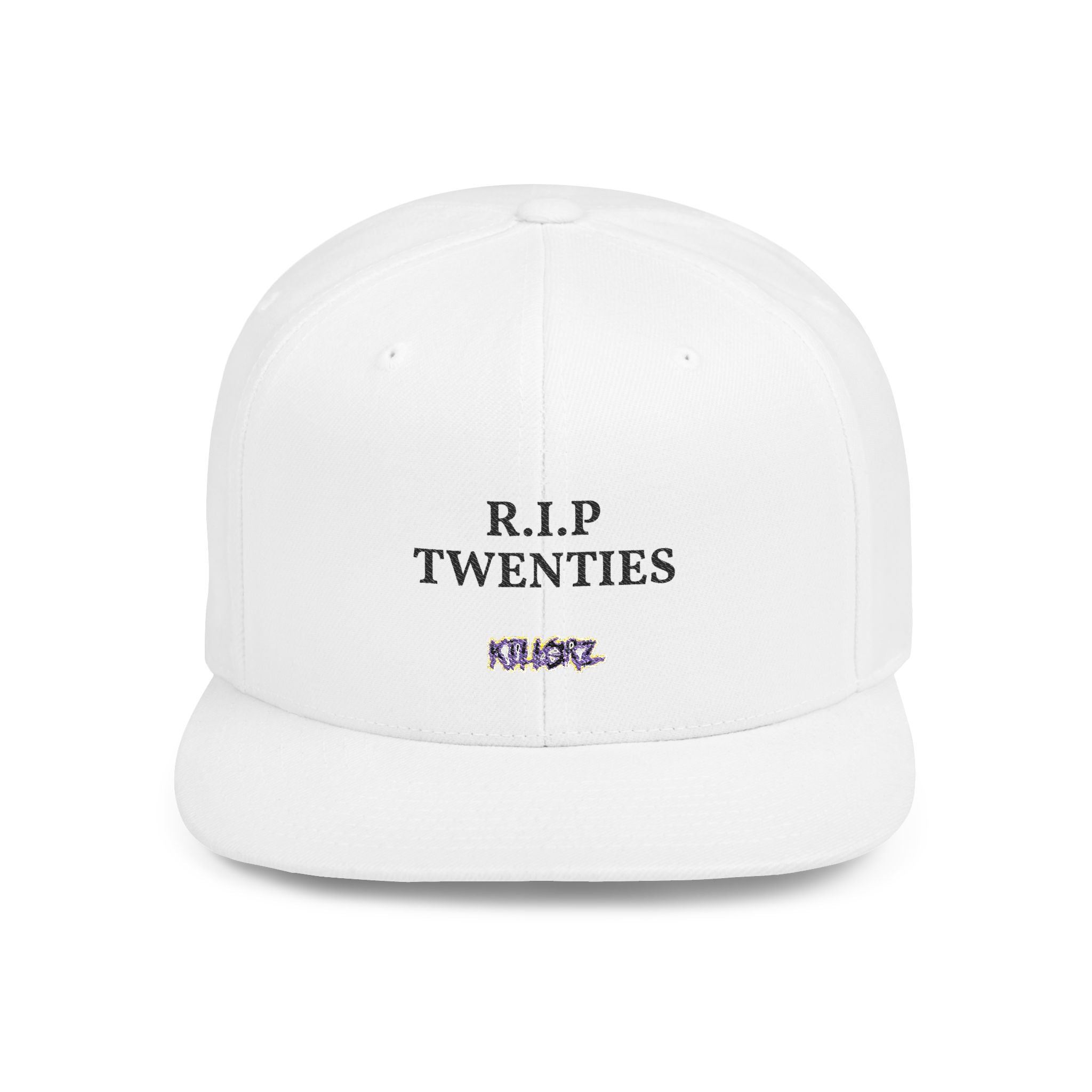 Stylish Flat Bill Snapback Hat, RIP Twenties Cap, Birthday Gift, Trendy Accessory, Casual Outfit, Millennial Humor