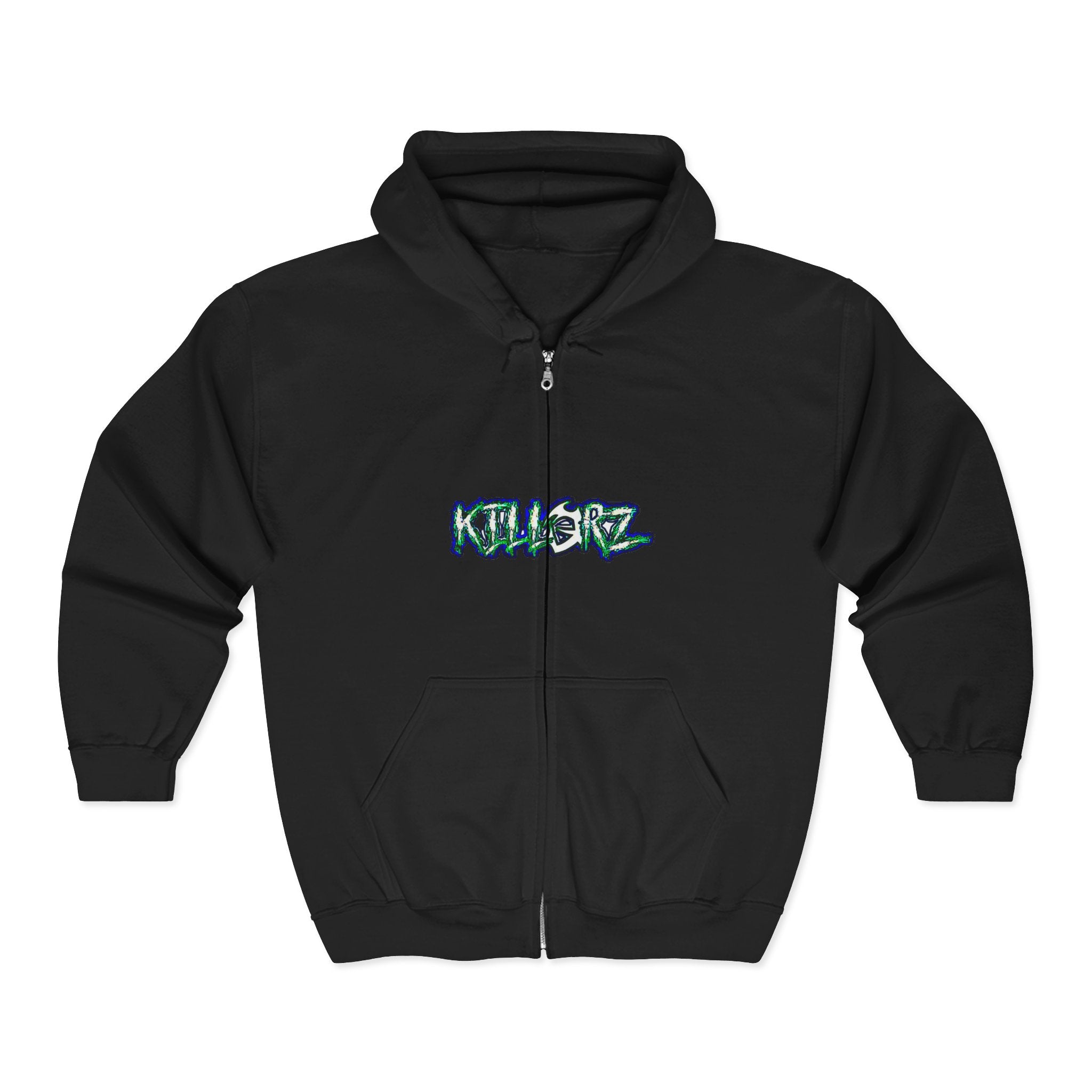 KILLERZ colorful Unisex Heavy Blend Full Zip Hooded Sweatshirt, Casual Streetwear, Gift for Teens, Urban Fashion, Cool Outfit