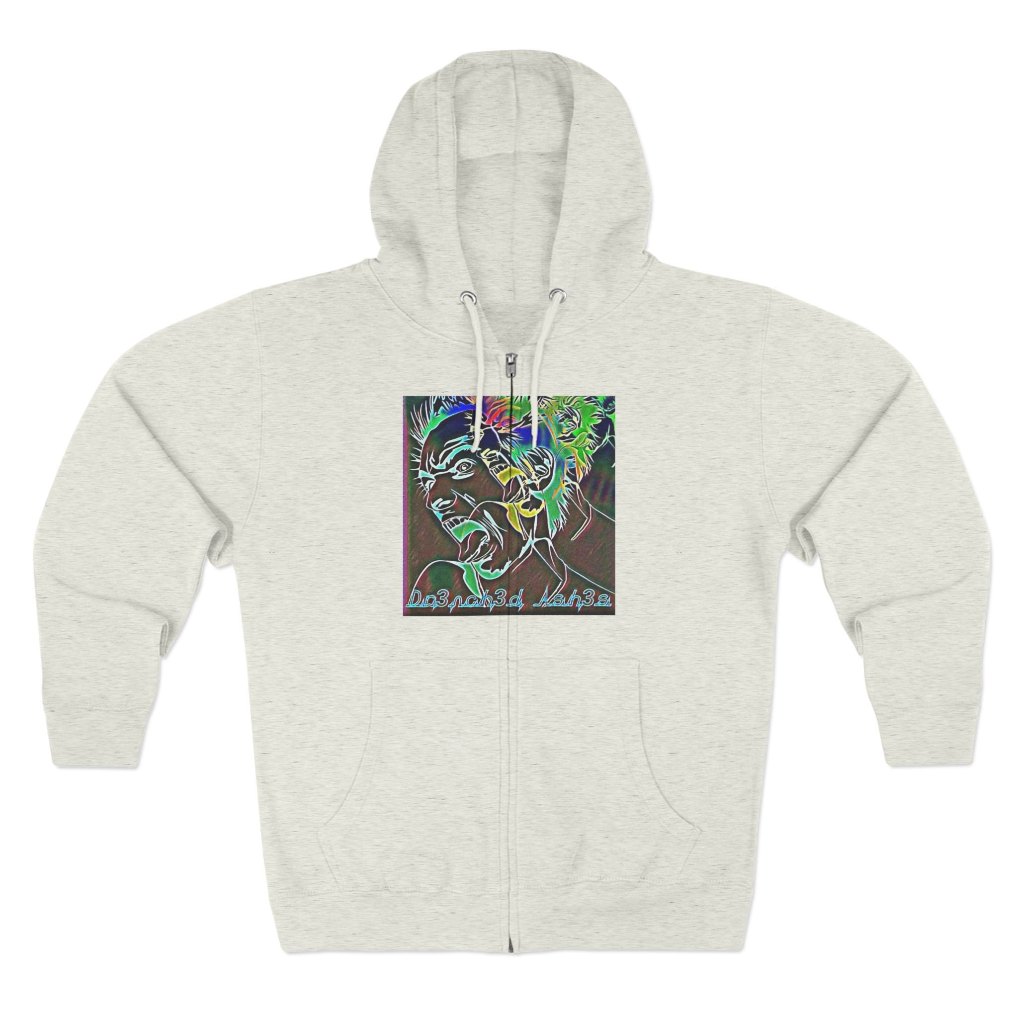 Dr3nch3d ash3s unisex zip up hoodie