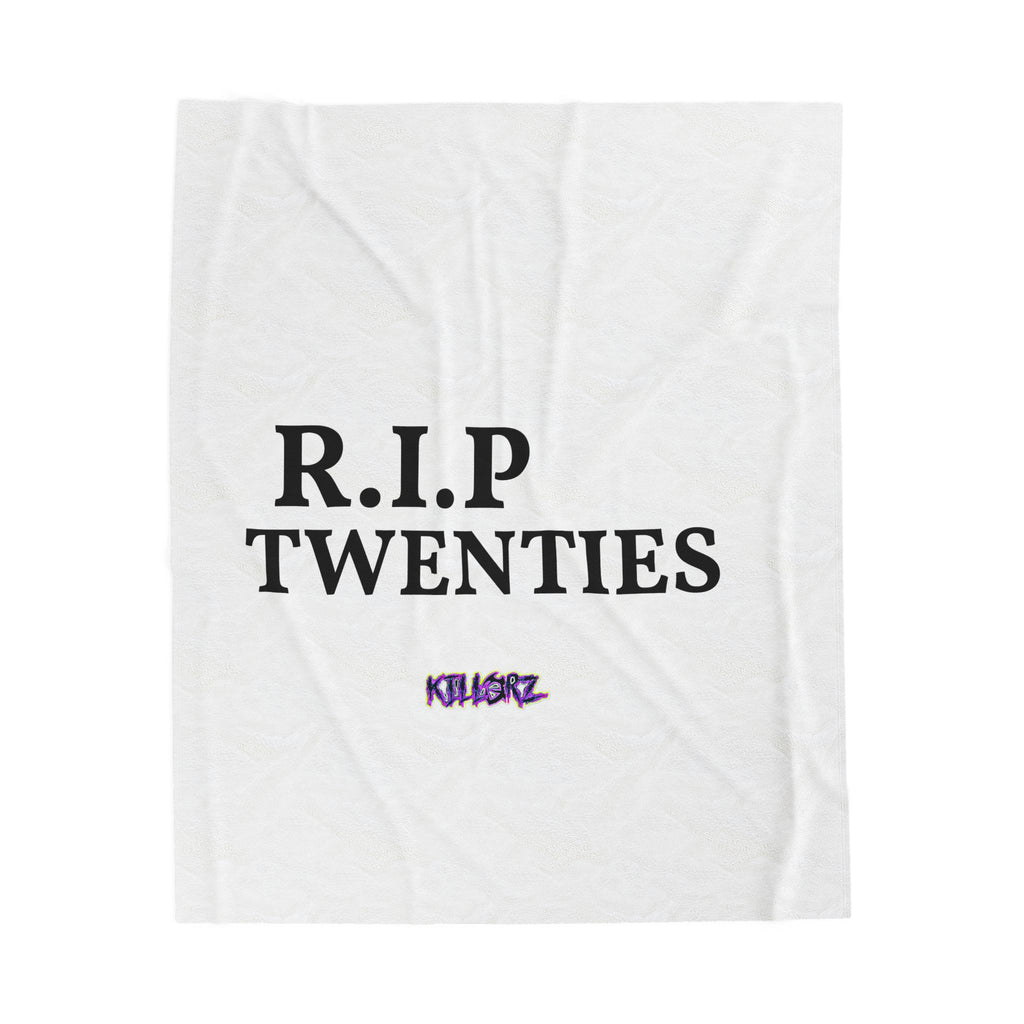 Funny Plush Blanket, Kill3rz Rip Twenties Design, Cozy Velvet Throw, Unique Home Decor, Soft Bedspread, Comfy Sofa Cover, Cool Room Accent,